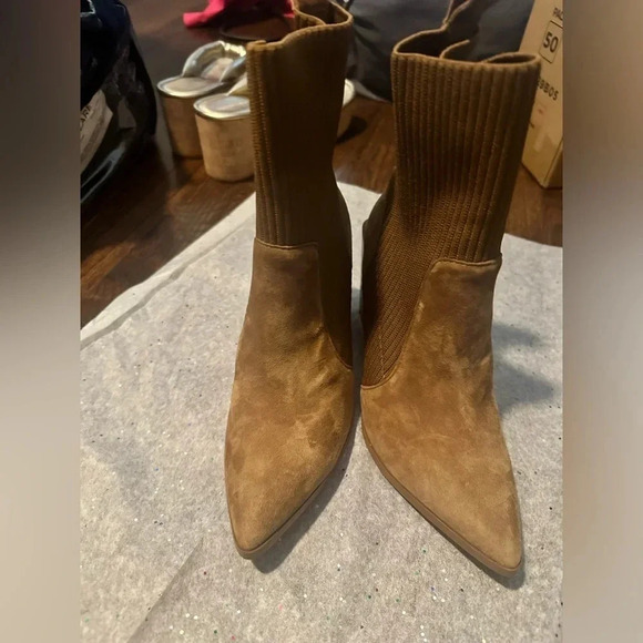 Teca Stretch Knit Bootie In Chestnut size 6 - Picture 3 of 8